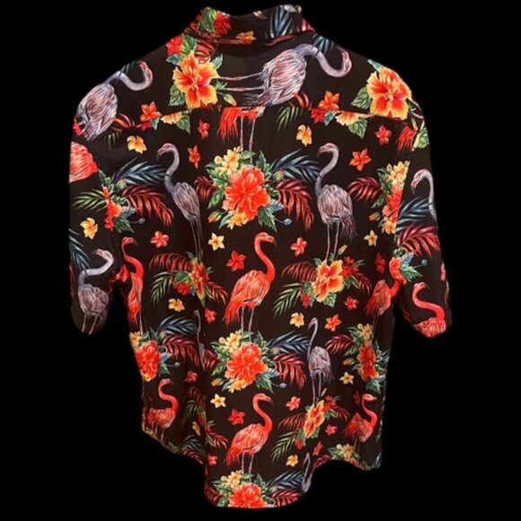 TUNEVUSE Men's Hawaiian Flamingo Shirt - Picture 7 of 8